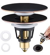 PerPaiMe Universal 3-in-1 Bathroom Sink Stopper - Pop Up Sink Drain Stopper, Push Button Sink Dra...