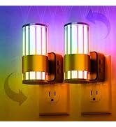 L LOHAS LED Night Light, Night Lights Plug into Wall, 2 Pack 10-Color RGB Change Nightlights,10/5...