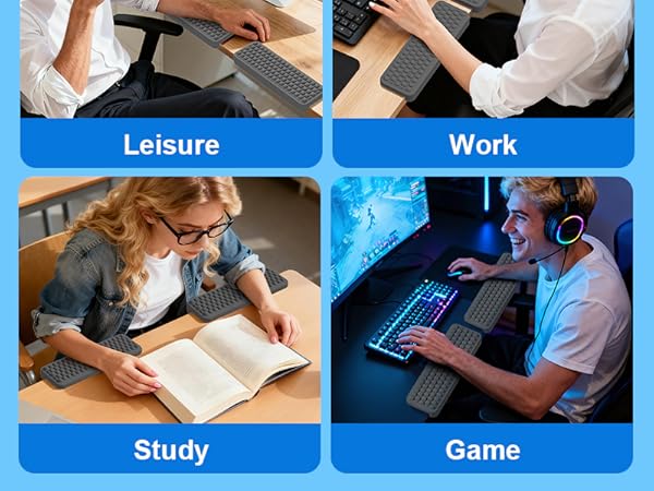 L-Shaped Wrist Rest for Computer Keyboard