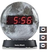 Moon Alarm Clock Nightlight, Soft Ambient Light for Children in The Dark 