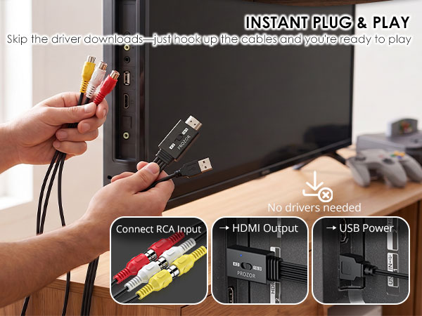 video to hdmi adapter analog to hdmi converter vcr to smart tv rca to hdmi converter for smart tv