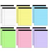 AILZFEI Legal Pads 8.5 x 11 Wide Ruled - Note Pads 30 Sheets/Pad - 20lb Colored Notepad Paper - P...
