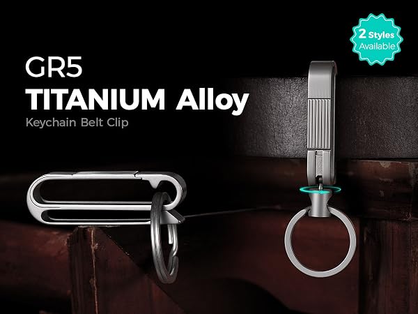 GR5 TITANIUM Alloy Keychain Belt Clip