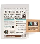 Boveda One Step Hygrometer Mess Free Calibration Kit – Preloaded 75% RH 2-Way Humidity Control – ...