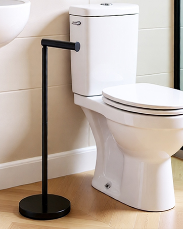 DAWNER Toilet Paper Holder Free Standing, Stainless Steel Rustproof Toilet Paper Stand with Storage