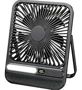 BIVBTP 7-Inch Portable Travel Fan, Cruise Ship Approved, 28H 8000mAh Ultra-Thin Quiet Rechargeabl...