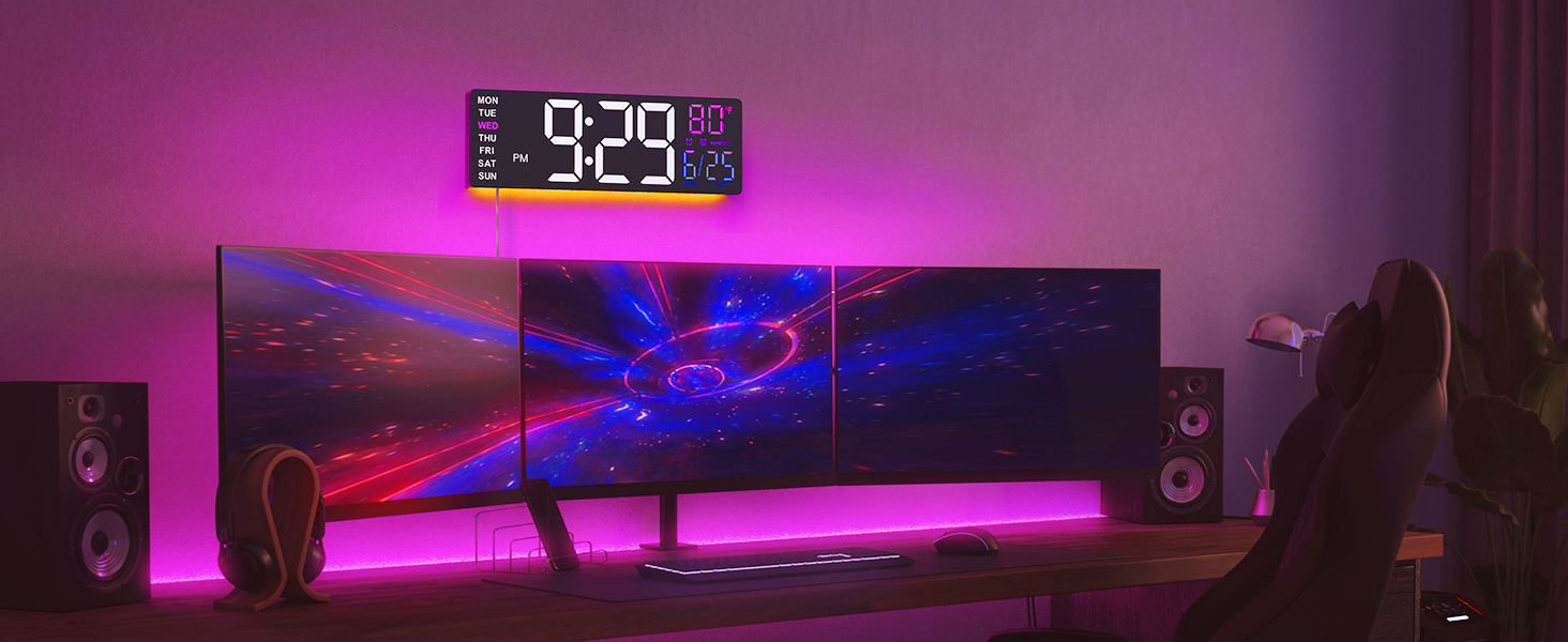 digital wall clock
