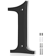 House Numbers 1, Emotionlite House Address Numbers, Black Large Modern House Numbers for Outside,...