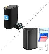 FRESHLIX 2Pack Touchless Motion Sensor Trash Cans 6 Gallon Black Smart Automatic Garbage can Auto...