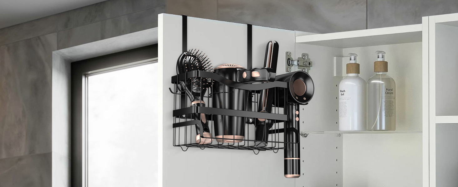 hair dryer organizer hair tool organizer under sink hairdryer holder for bathroom