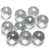 YuanHolumid 20Pcs Clear Glass Marbles Solid Marble Beads Marbles Games Bouncing Ball Pinball Mach...