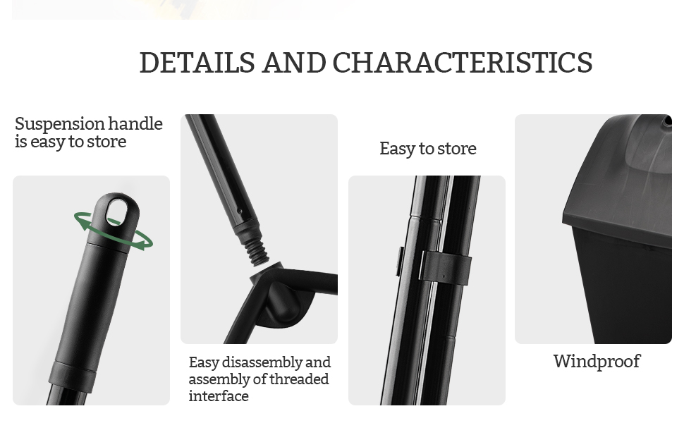 broom and dustpan details