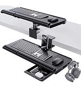 Tilt&amp;Height Adjustable Keyboard Tray Under Desk&amp;Above Desk - Klearlook Ergonomic Sit Stand Keyboa...
