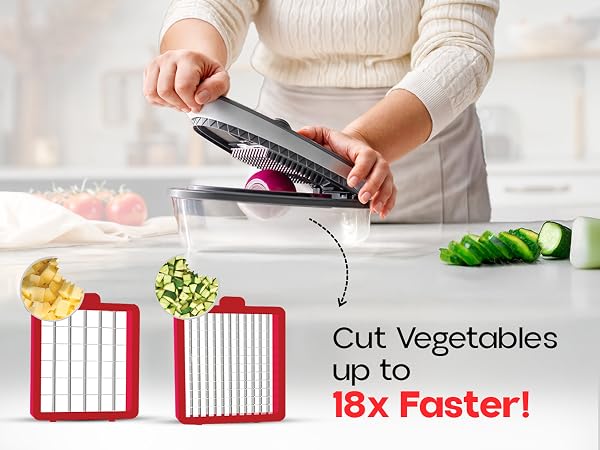 vegetable chopper veggie food cutter onion salad with container picador de verduras y vegetales
