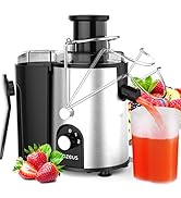 AZEUS Centrifugal Juicer Machines, Juice Extractor with Germany-Made 163 Chopping Blades (Titaniu...