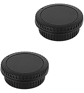 2 Pack Rear Lens Cap and Camera Body Cap Cover Kit for Canon EF EF-S Mount Camera EOS T7 T6 T5 T4...