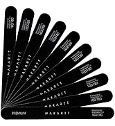 Makartt Nail File 100 180 Grit Emery Boards for Nails 10pcs Black Nail Files Professional Washabl...