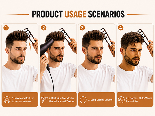 Fluffy texture styling comb