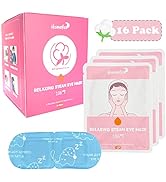 HOMEFOX 16 Pack Steam Eye Mask for Dry Eye Care - Bulk Disposable Heating Eye Mask for Dark Circl...