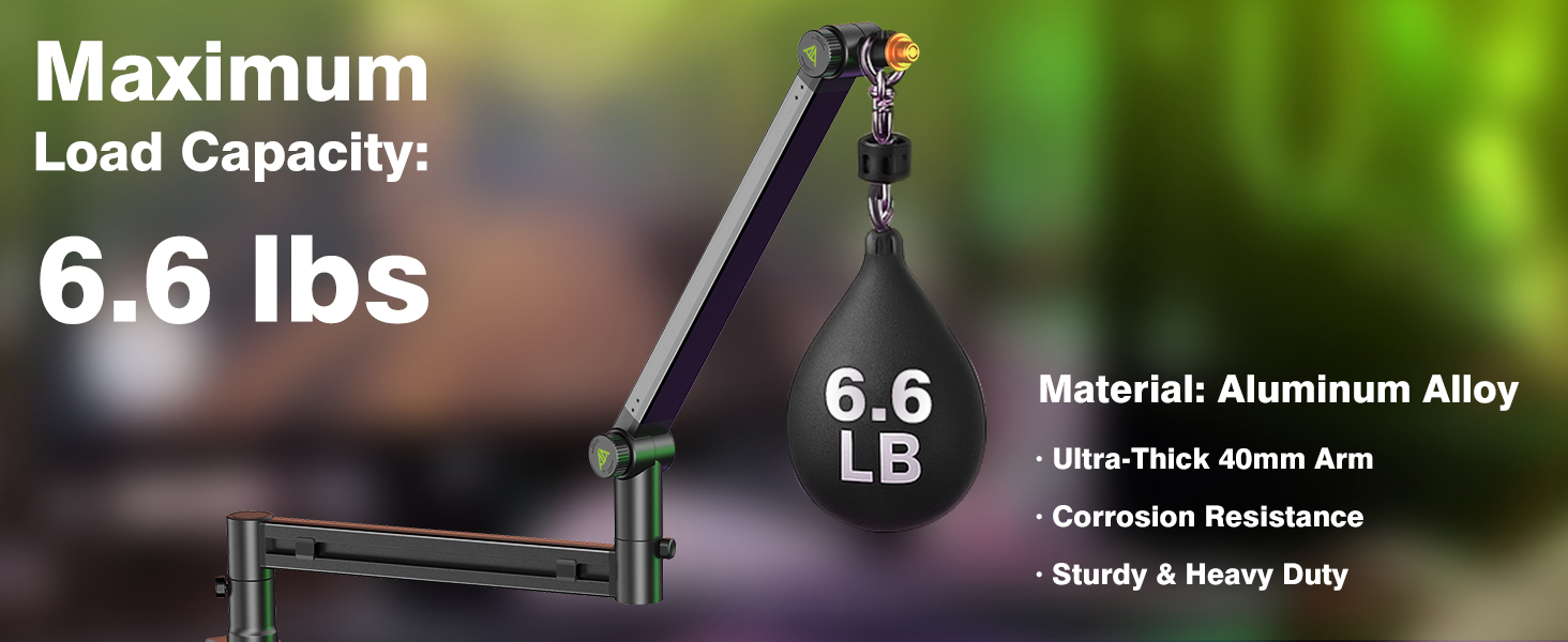 Maximum Load Capaxity: 6.6lbs