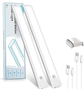 16 Inch Under Cabinet Lights, LED Rechargeable Magnetic Motion Sensor Light Indoor, Brightness Di...