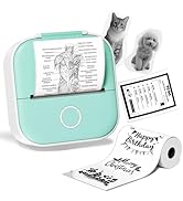 Ponek Mini Pocket Sticker Printer - T02 Receipt Printers Mini Maker, Portable Thermal Photo Print...