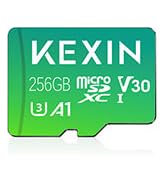 KEXIN 256GB Micro SD Card with Adapter - Up to 90MB/s 4K, V30, A1, C10, 4K UHD High Speed microSD...