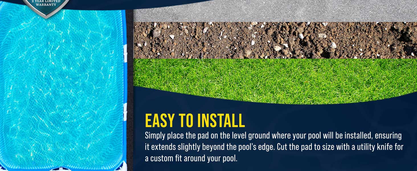Easy install above ground swimming pool liner replacement, Heavy-duty liner pad for rectangle pools