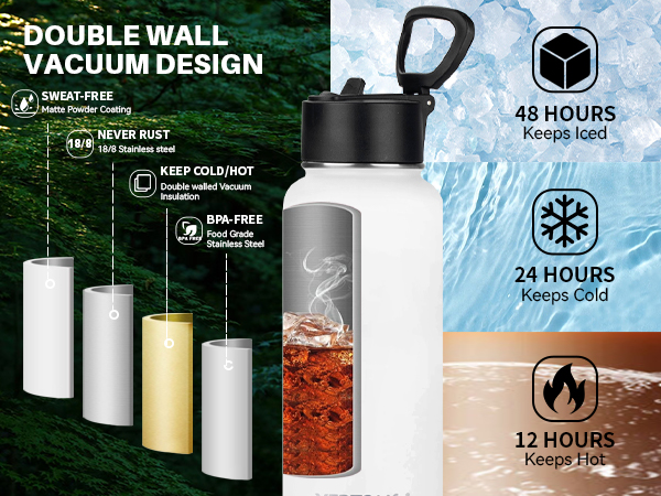 Insulated Water Bottle With Straw