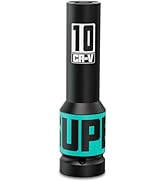 1/2" Drive Impact Socket, 10mm Deep Socket, Metric, 6 Point, CR-V, Perfect for Home, Mechanic and...