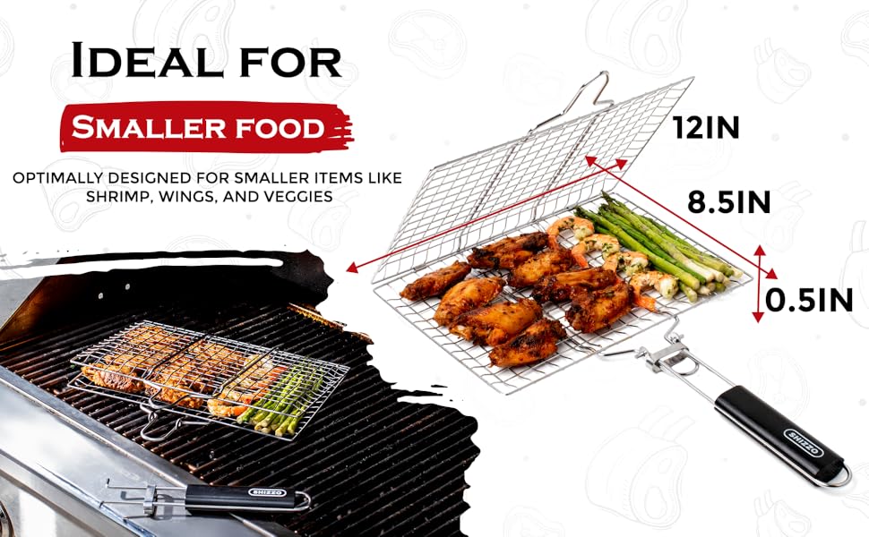 samll shaloow food shrimp chicken burger wings vegies fish