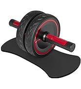 READAEER Ab Roller Wheel, Heavy Duty Workout Equipment for Home Gym, Professional Metal Handle wi...