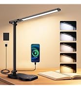 Ddlisu Desk Lamps for Home Office, Dimmable LED Desk Lamp, 5 Color Modes, 10 Brightness, Touch De...