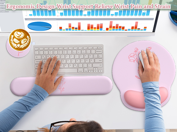 mouse pads for desk wrist rest for computer keyboard wrist rest ergonomic mouse pad