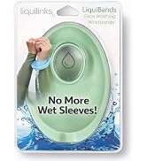 LiquiBands Face Washing Wristbands to Catch Water Drips - Stop Wet Sleeves and Counter Puddles - ...