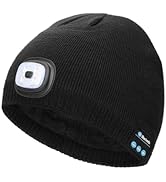 Wmcaps Unisex Bluetooth Beanie with LED Light, Fleece Lined Winter Hat with Headphones Speaker, T...