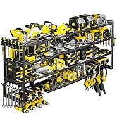 POKIPO Extra Large 64" W Power Tool Organizer Wall Mount, Load 1000 lbs, Heavy Duty 4 Tier Garage...