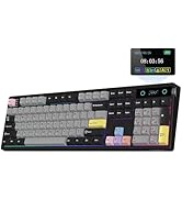 EPOMAKER TH108 PRO Full Size Mechanical Keyboard with Screen & Knob, Wireless Gaming Keyboard wit...