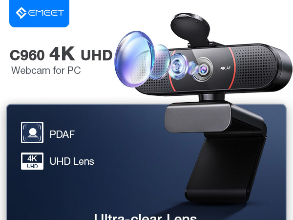 EMEET C960 4K Webcam for PC