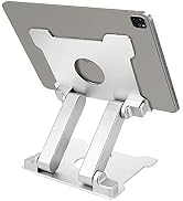 KABCON Quality Tablet Stand,Adjustable Foldable Eye-Level Aluminum Solid Up to 13.5-in Tablets Ho...