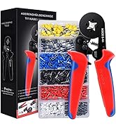 Ferrule Crimping Tool Kit, Preciva AWG23-7 Self-adjustable Ratchet Wire Crimping Tool Kit Crimper...