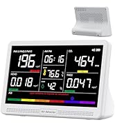 bonoch 16 in 1 Air Quality Monitor Indoor 7" Display 9 AQI+7 Alerts, CO2 Monitor Air Quality Test...