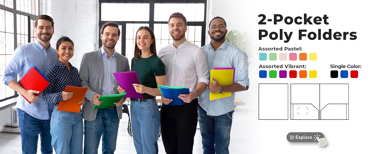 Dunwell 2-Pocket Poly Folder Family