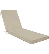 Favoyard Chaise Lounge Cushions Outdoor 72 x 21 x3 Inch Waterproof &amp; 3-Year Fade Resistant Outdoo...