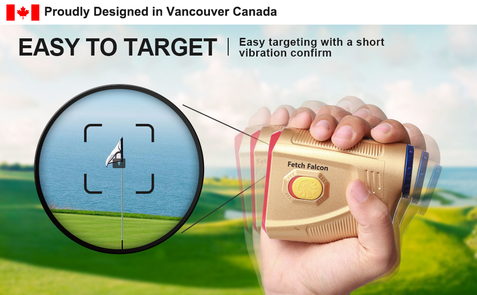 Fetch Falcon Rechargeable LCD 1200 YD Golf Laser Rangefinder