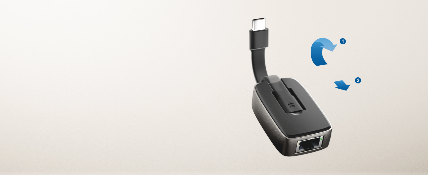 Foldable USB-C to Gigabit Ethernet Adapter 