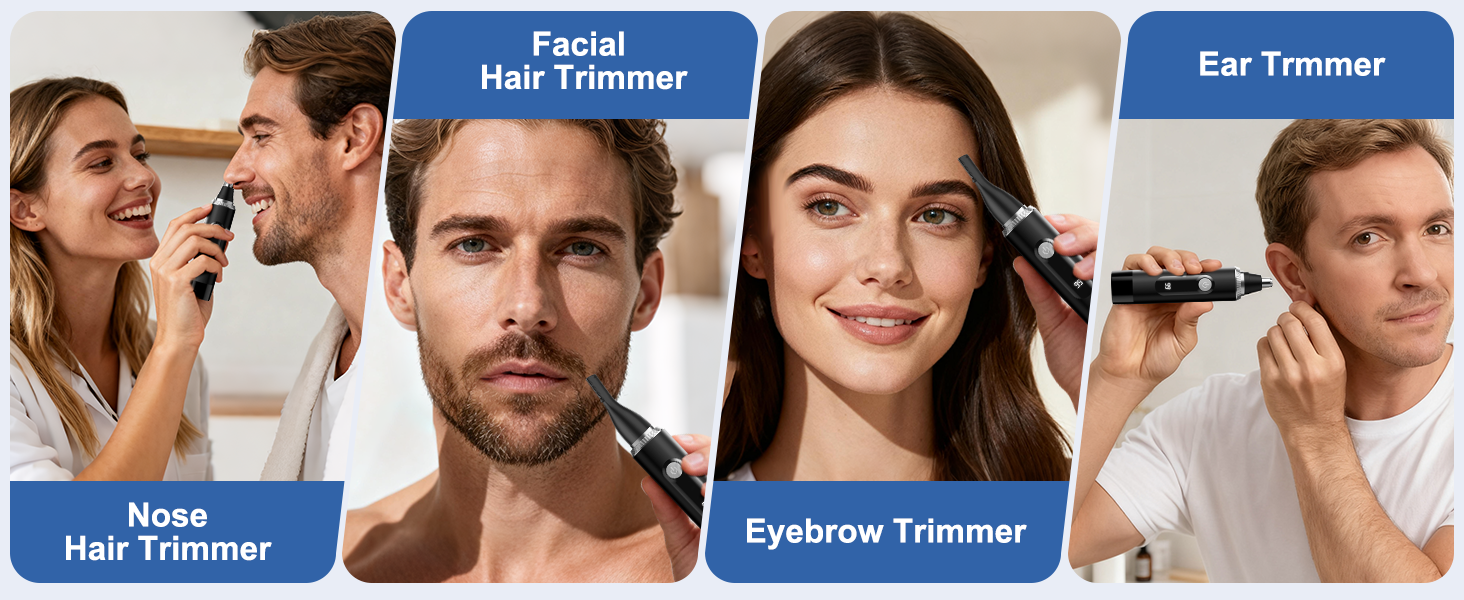 rechargeable nose and ear hair trimmer