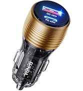 SUNDA 90W USB C Fast Car Charger, 2-Ports Car Charger Adapter, Cigarette Lighter USB Charger PD45...