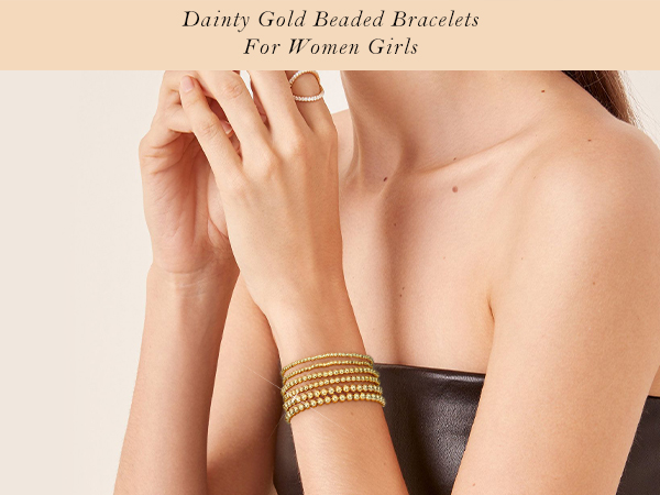 gold filled beaded bracelets for women