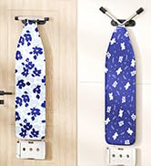 Ironing Board Holder Wall Mount,Ironing Board Hanger with Removable Hooks, Laundry Rooms Stainles...